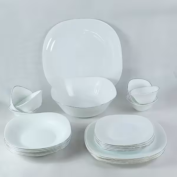 سرویس 26 پارچه آرکوپال مربع لب طلا