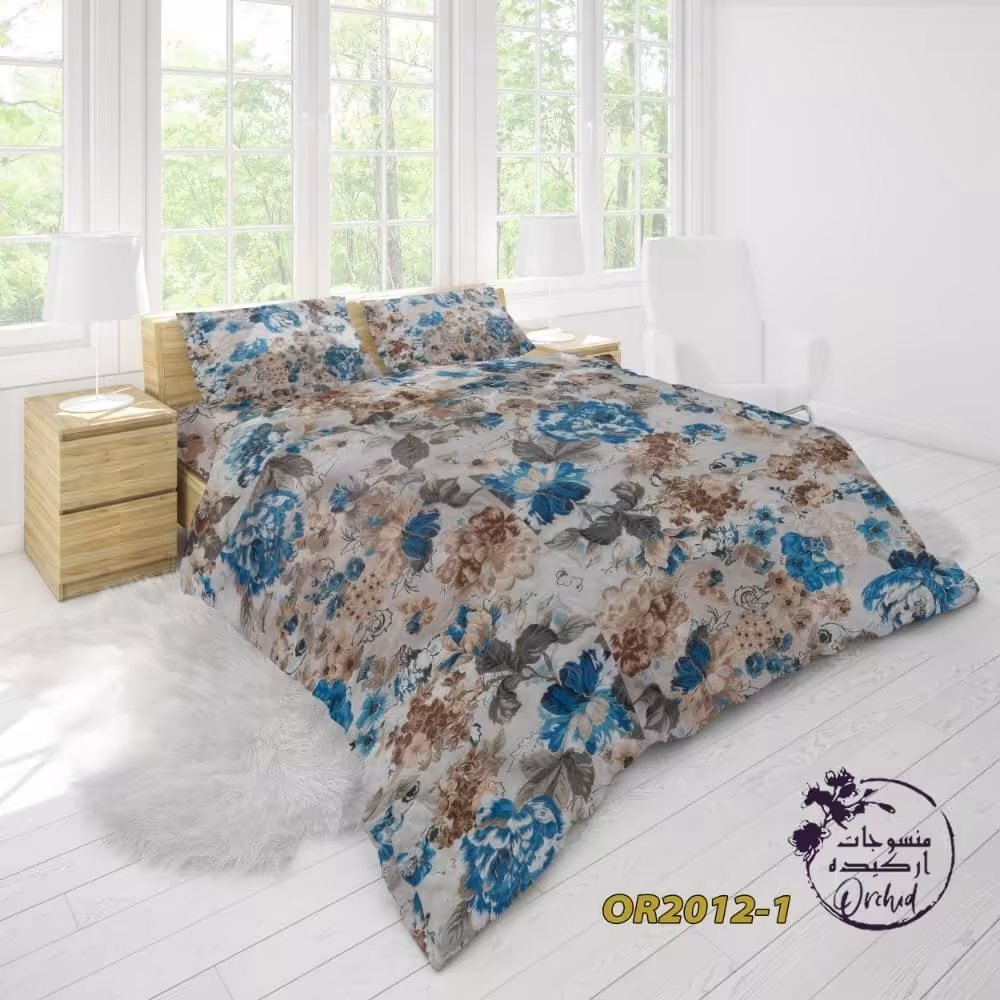 روتختی دونفره پارچه کتان نخOR2012-1