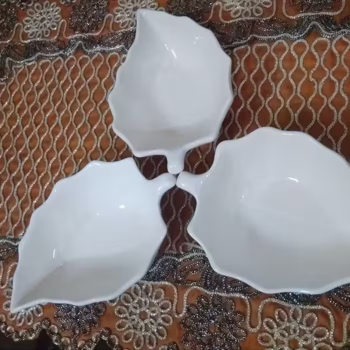 پیاله فانتزی طرح برگ چینی قابل استفاده در فر مستقیم و بدون واسطه از تولید کننده 