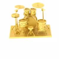 پازل فلزی 3 بعدی - مدل BMK shelf drum gold

