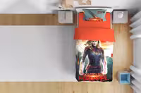 روتختی یک نفره آلوئه ورا لومانا 4تکه طرح Captain marvel