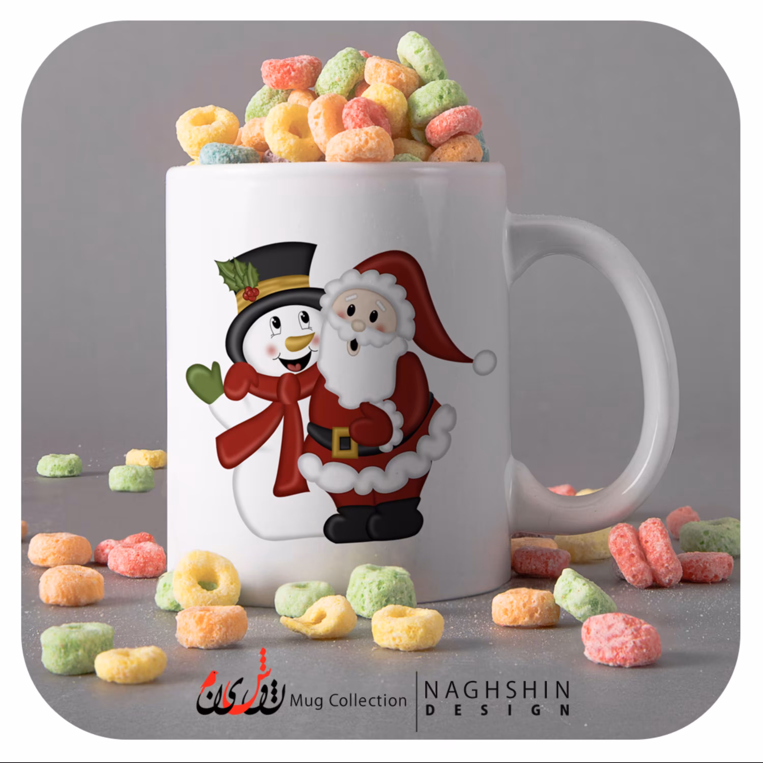 ماگ سرامیکی طرح کریسمس 12  Merry Christmas- چاپ سابلیمیشن - کیفیت و چاپ عالی