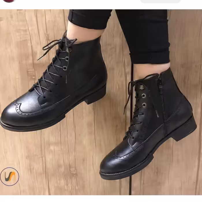 نیم بوت هشترک نیمبوت جدید زنانه دخترانه باارسال رایگان جنس رویه چرم صنعتی سایزبندی37تا40