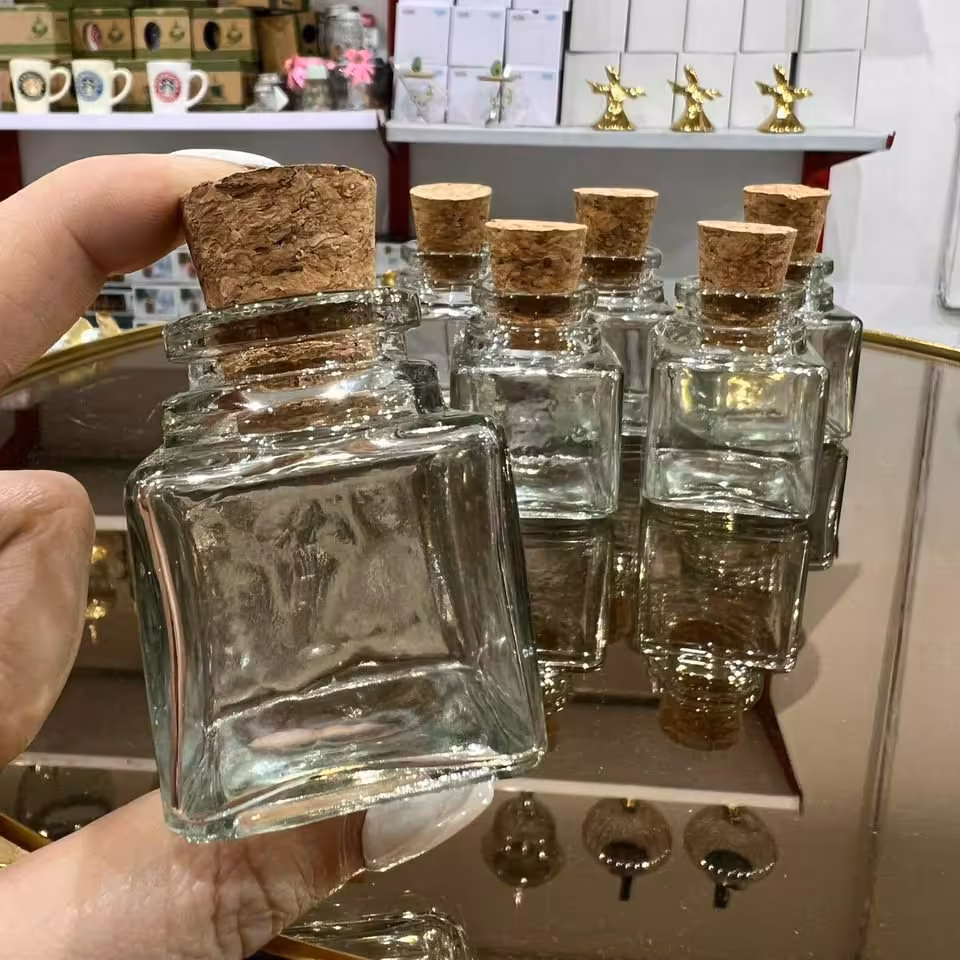 جا زعفرانی با درب چوب پنبه