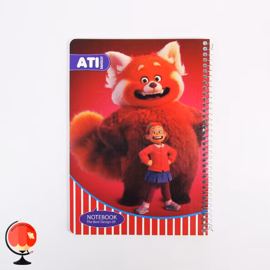 دفتر مشق 50 برگ سیمی طرح قرمز آتی