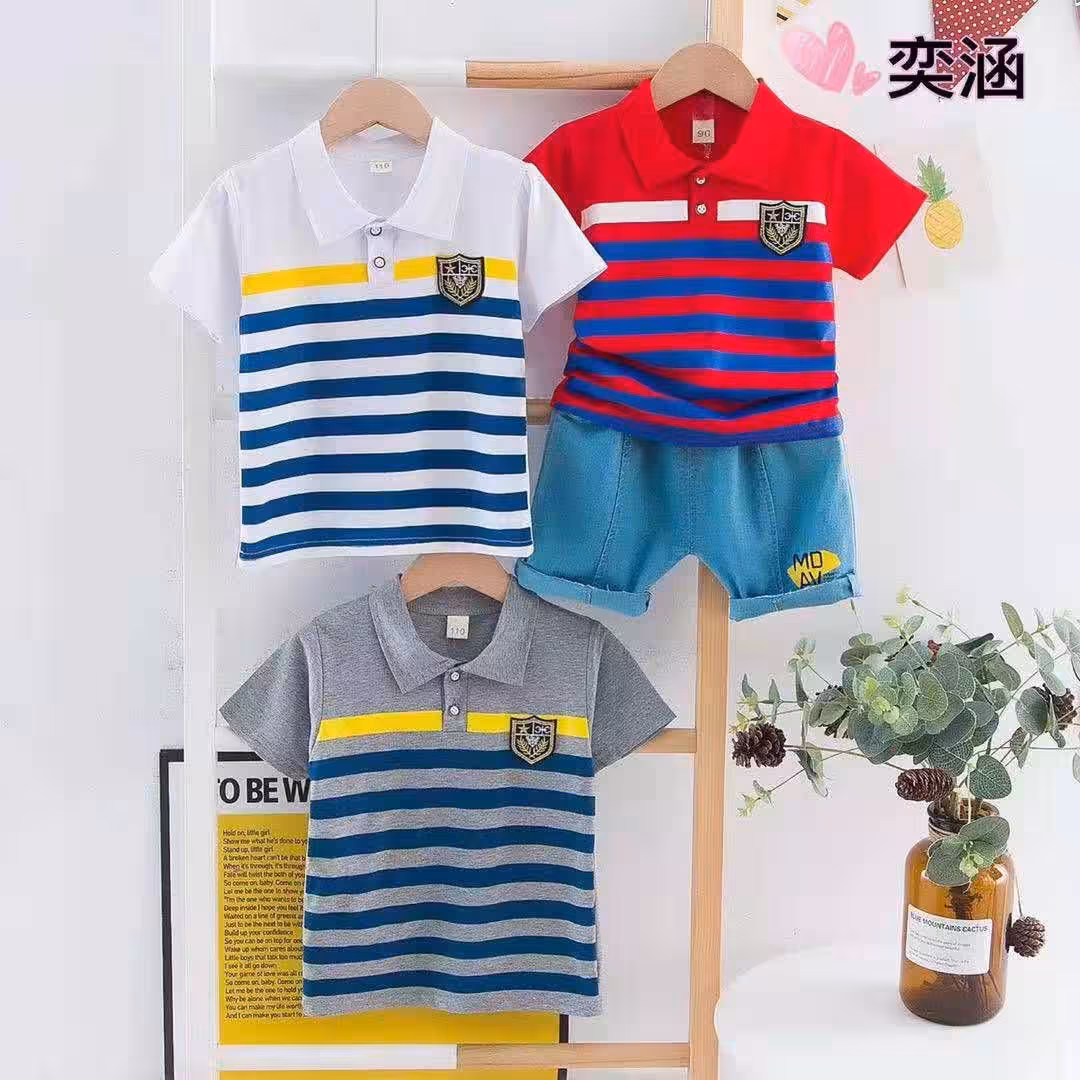 تیشرت شلوارک پسرانه راه راه