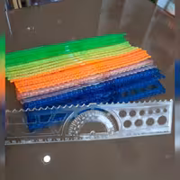 خط کش پلاستیکی شابلون دار