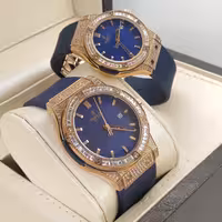 ست ساعت HUBLOT اصلی نگینی  بسیار زیبا ساخت کشور سوئیس 
