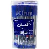 خودکار کیان بسته 50 عددی رنگ آبی نوک 1 میلیمتر