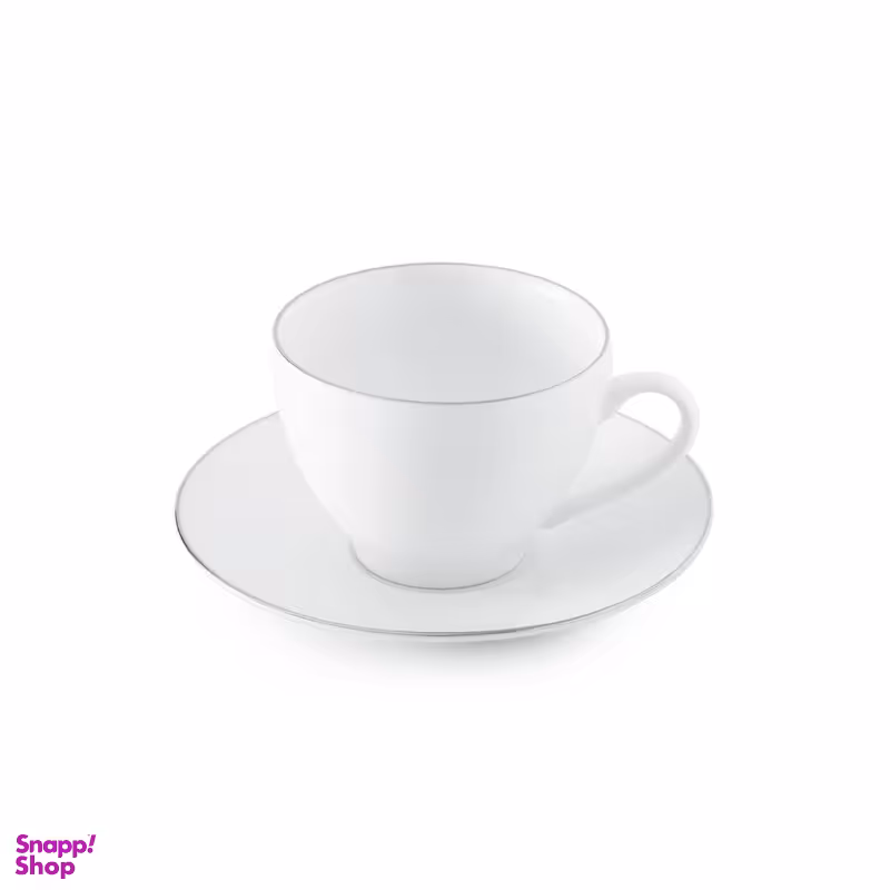 ست فنجان و نعلبکی 12 پارچه چینی زرین ایران مدل سوئدی 9 سمن درجه عالی