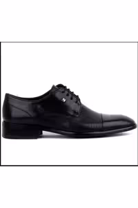 کفش های کژوال مشکی مردانه کلاسیک با پایه نئولیت چرمی واقعی فاقد Fosco