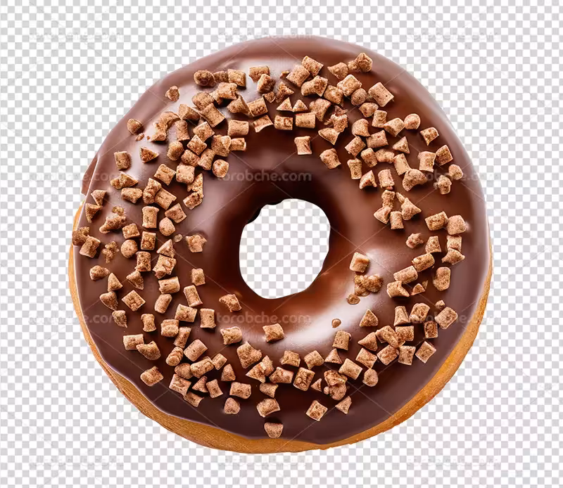 عکس PNG دونات کاکائویی | گرافیک با طعم تربچه
