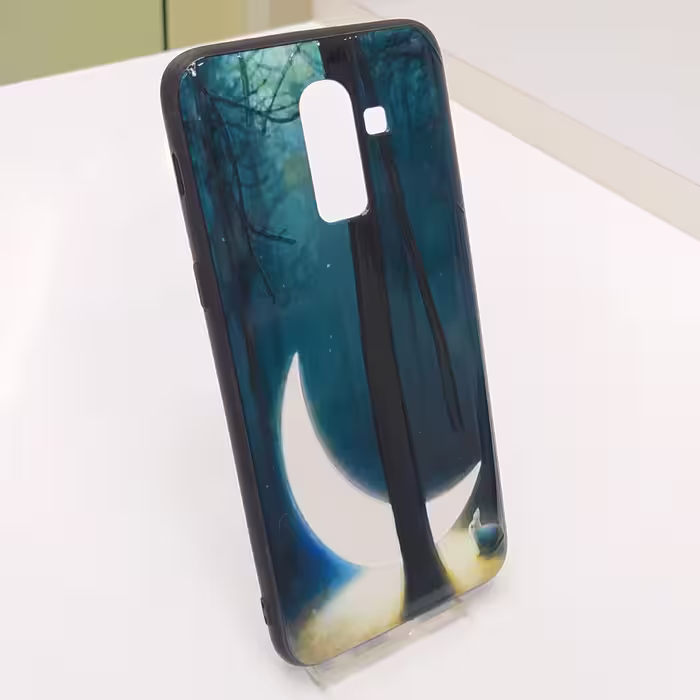 کاور گوشی سامسونگ A6 plus کاور طرحدار جنس پلاستیک سخت 