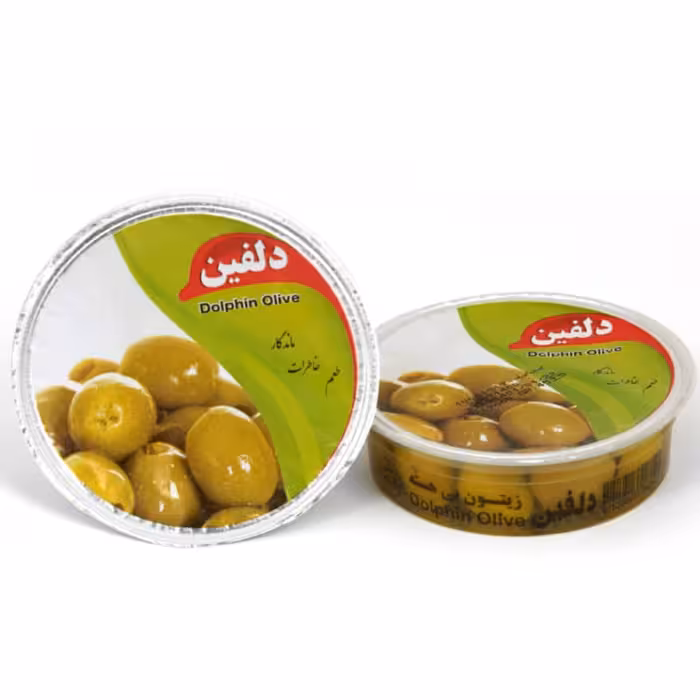 زیتون بی هسته تک نفره دلفین کارتن 75 عددی