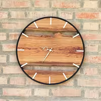 ساعت چوبی روستیک دیواری