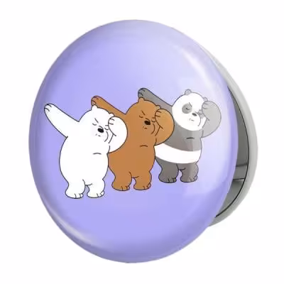 آینه جیبی خندالو طرح انیمیشن سه خرس کله پوک مدل تاشو کد 27656