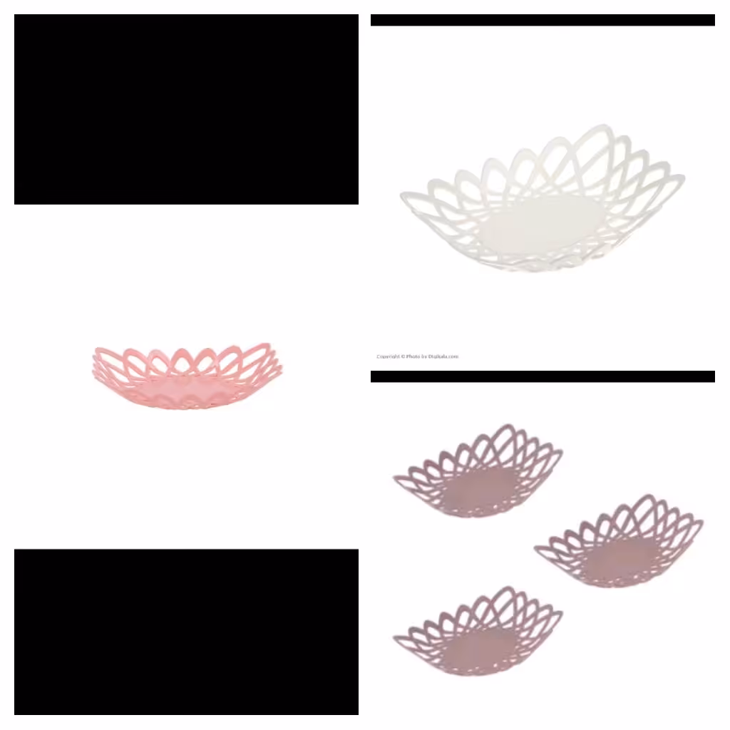 سبد نان و سبزی پلاستیکی سبد پلاستیکی سبد همه کاره ظرف نان و سبزی ست 2 عددی بزرگ 