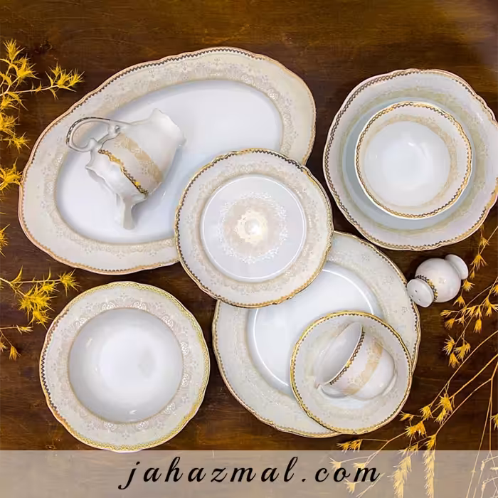 سرویس چینی پردیس طرح فریکا 102 پارچه کد 814