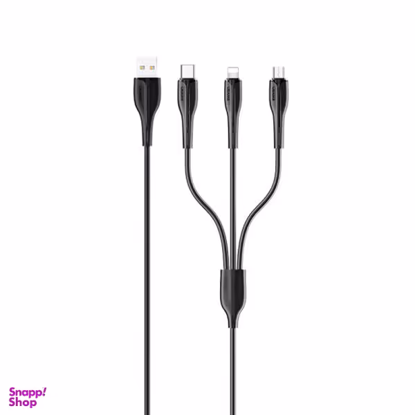 کابل تبدیل USB به microUSB /لایتنینگ /USB-C یوسمز مدل US-SJ374 U38 طول 1 متر