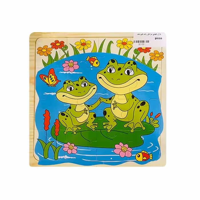 پازل چوبی  کودک طرح مراحل رشد قورباغه