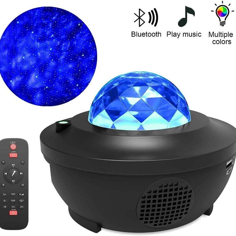 چراغ خواب کهکشانی بلوتوث اسپیکر دار مدل starry projector light