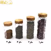 جا ادویه مکارتی درب چوبی 6 ضلعی