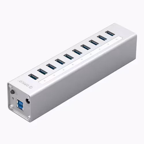 هاب 10 پورت USB3.0 اوریکو مدل A3H10   آداپتور