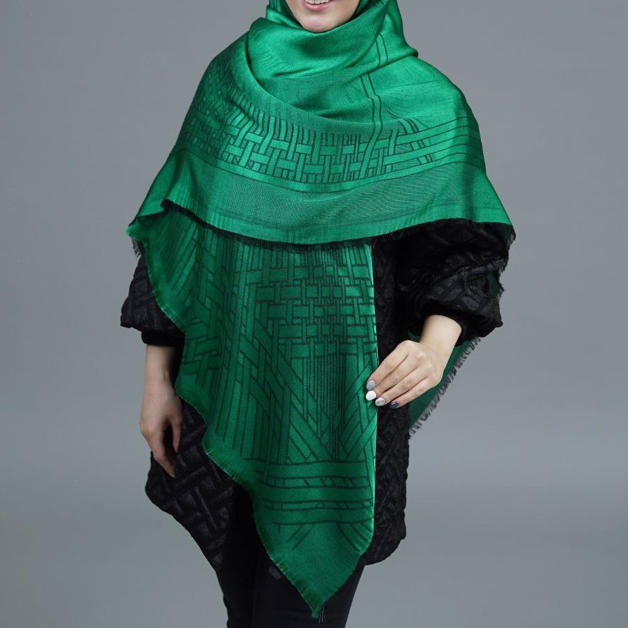 روسری ابریشم ژاکارد ارزان رنگ خاص شال طرحدار وارداتی رنگبندی قواره 140 چهارفصل