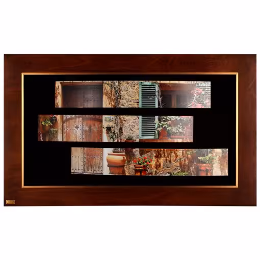 تابلو فریم چوبی سه تکه مدل FWB-3P-100X60-C