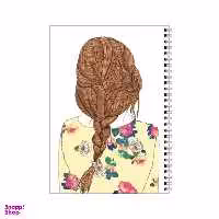 دفتر مشق 100 برگ بامبیلیپ طرح دختر مو بافته با لباس گل گلی کد 0882581