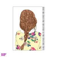 دفتر مشق 100 برگ بامبیلیپ طرح دختر مو بافته با لباس گل گلی کد 0882581