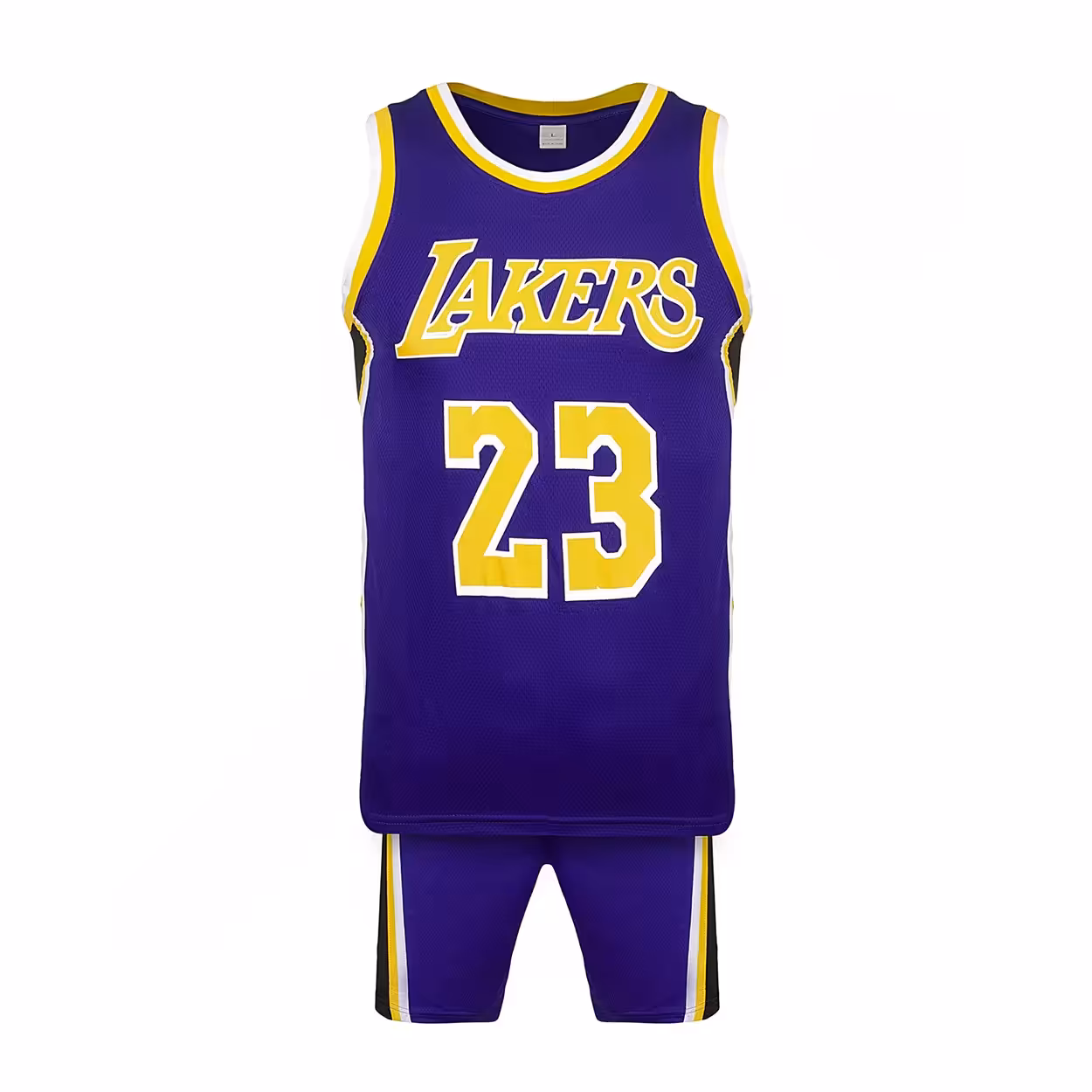 ست رکابی شلوارک بسکتبال لیکرز 82123-AKS | بنفش/زرد