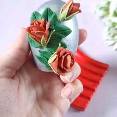 تخم مرغ تزئینی گلدار