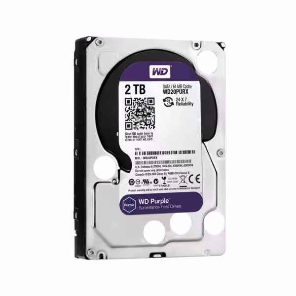 هارد اینترنال وسترن دیجیتال سری بنفش مدل WD20PURZ ظرفیت 4 ترابایت