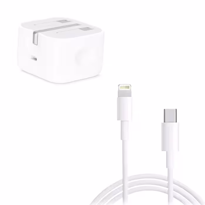 شارژر  20 وات اپل به همراه کابل تبدیل لاتنینگ