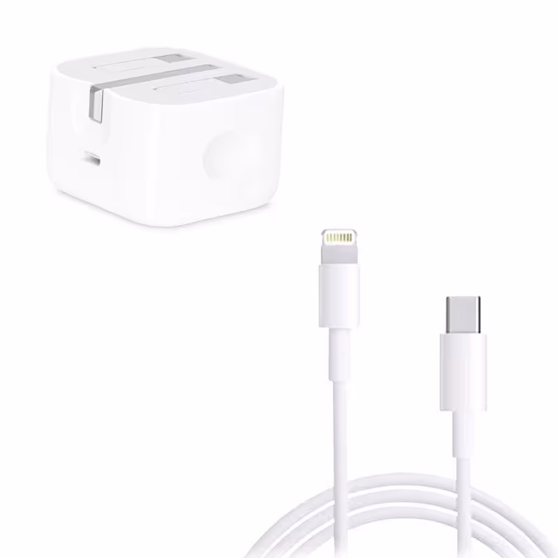 شارژر  20 وات اپل به همراه کابل تبدیل لاتنینگ