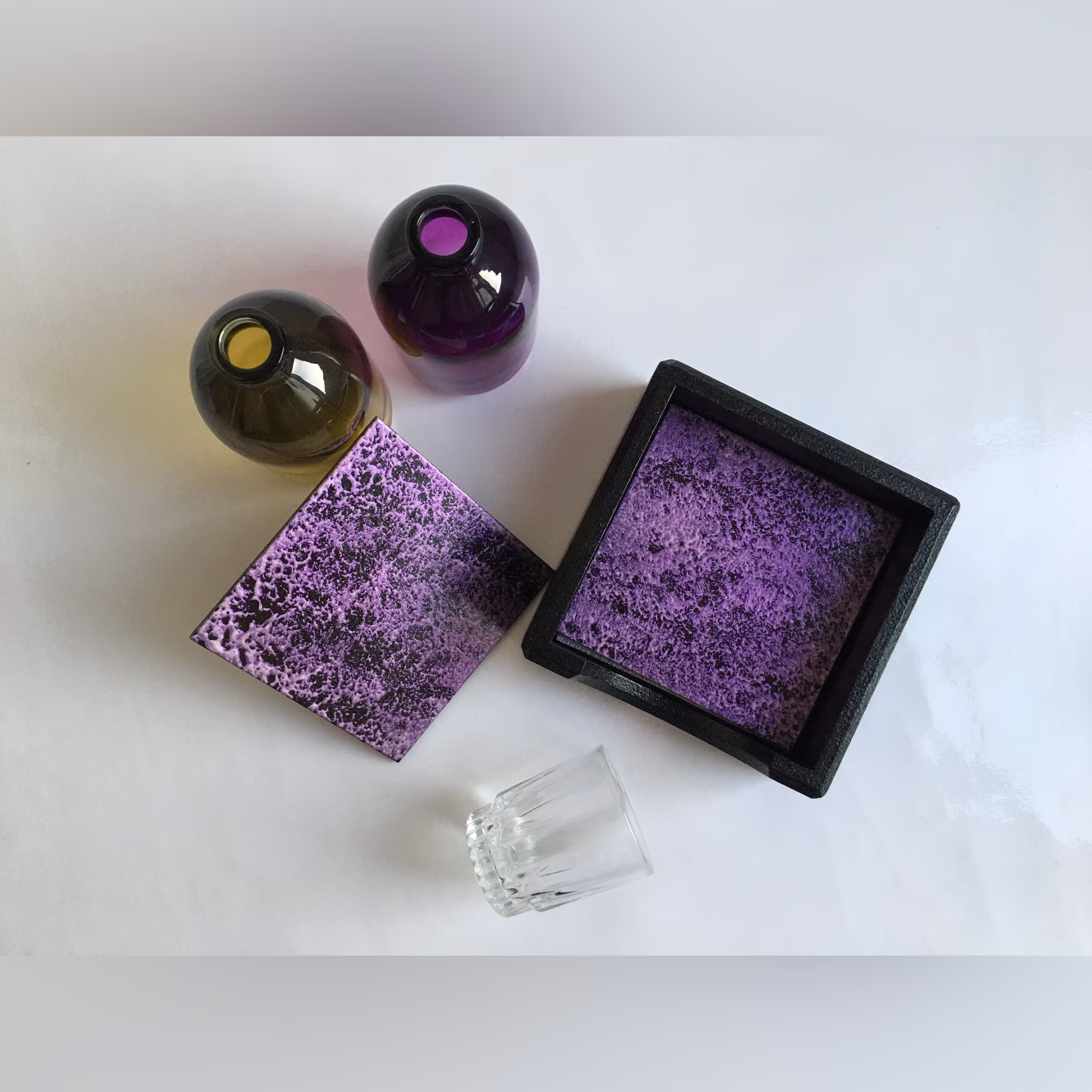 زیر لیوانی مربع ست شش تایی  8.5 در 8.5