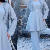 تونیک شلوار عروسکی کرپ درجه یک 