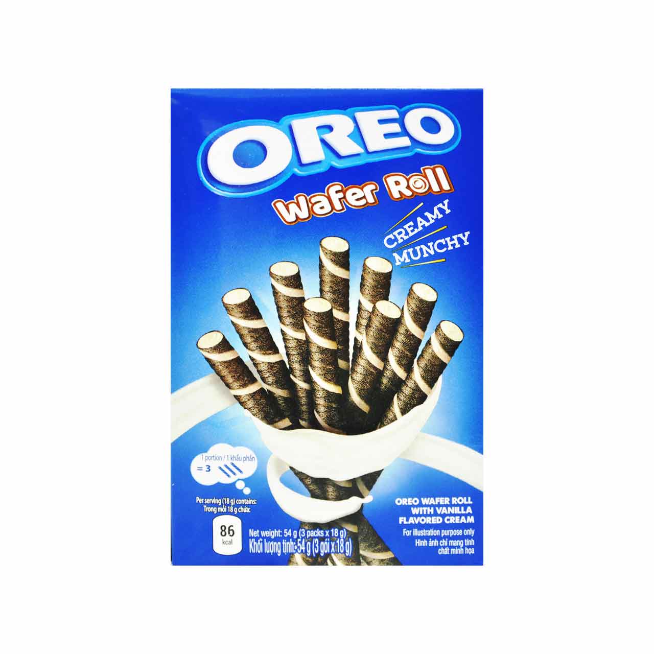 ویفر رول کرم وانیلی 54 گرم اوریو - oreo