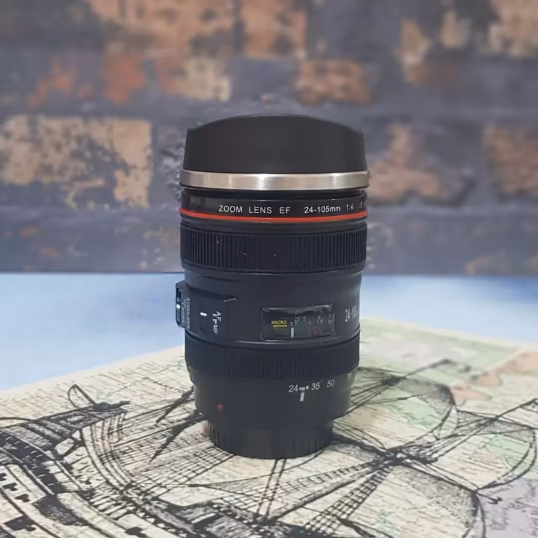 ماگ همزن دار مدل لنز دوربین عکاسی