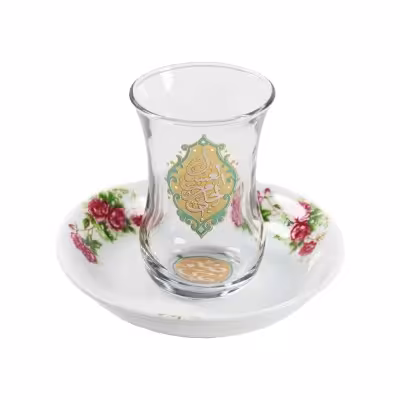 استکان و نعلبکی چینی (6 عدد)