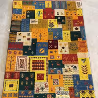 گبه دستباف یک و نیم متری طرح کوکب کد 4882