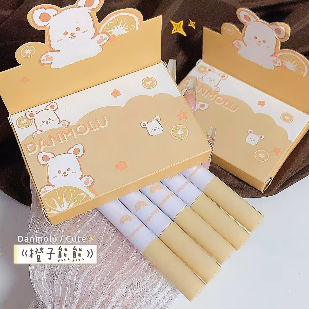 تینت رژ 5 عددی خرسی. تینت لب (جعبه زرد) (قبل از ثبت سفارش موجودی بگیرید)