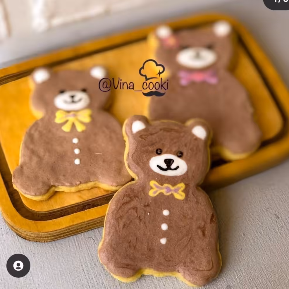 کوکی خانگی خرس وپنجه گربه ای، با روکش آیسینگ، بدون موادنگهدارنده ،هزینه ارسال بامشتری 