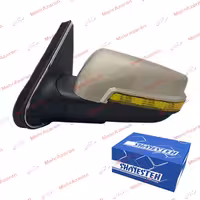 آینه برقی سوکت قدیم پژو پارس با طلق لیمویی و قاب بژ برند SHAYESTEH سمت راننده  

