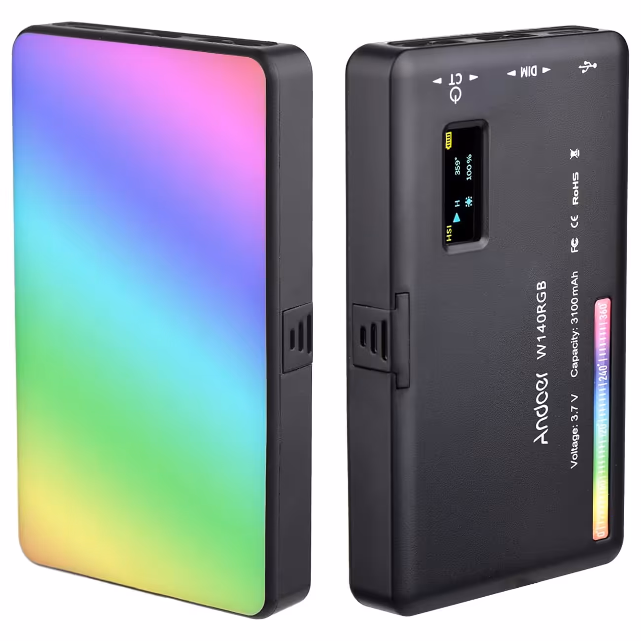 نور ثابت روی دوربین سان پک W140 rgb