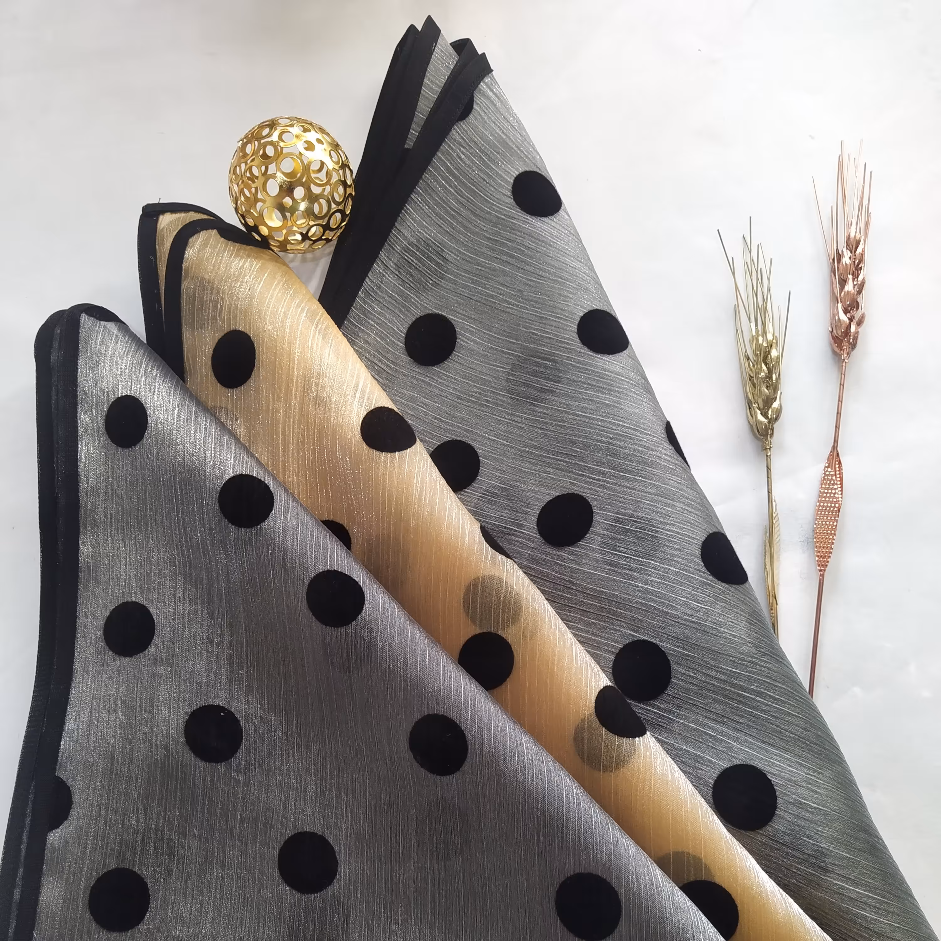 مینی اسکارف حریر ارگانزا توپی  