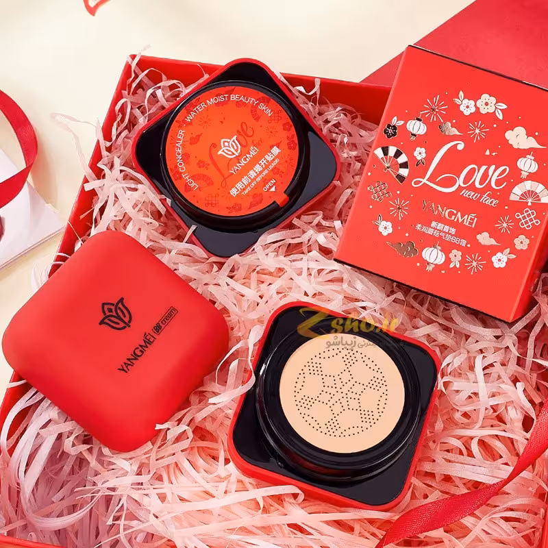 کوشن یانگمی شماره 2 کرمپودرمایع همراه پدقارچی دارای ضدآفتاب پرایمر آبرسان و بی بی کرم