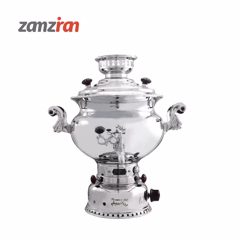 سماور گازسوز برادران سیفی مدل 10 صدفی ترموکوبل دار