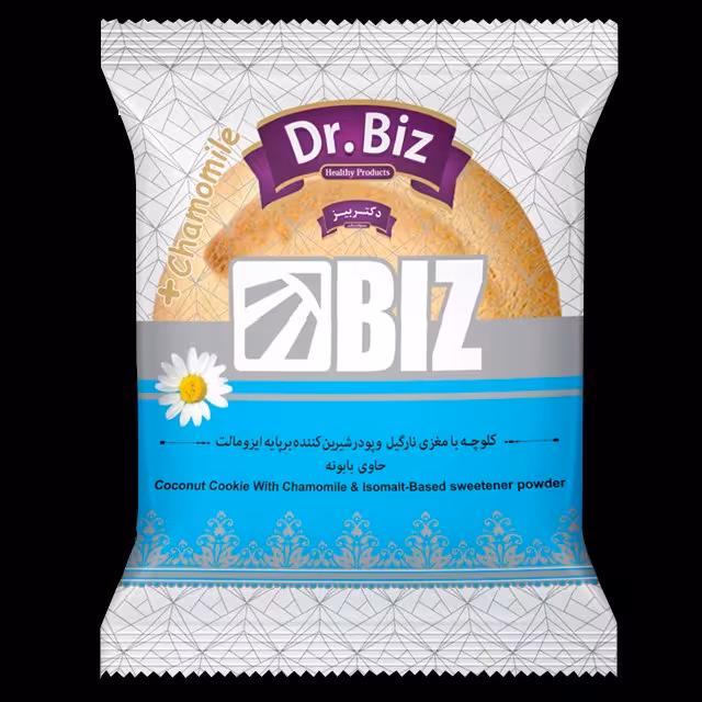 کیک بابونه طعم نارگیل بدون قند-کلوچه بابونه با طعم نارگیل بدون قند مصنوعی-1 بسته